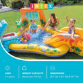 Inflatable Kids Dinosaur Play Center Outdoor Water Park Pool with Slide